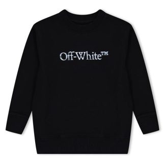 OFF WHITE Off Bookish Lgo Swt Jn34 Kids Crew Sweaters Black 1001 for sale