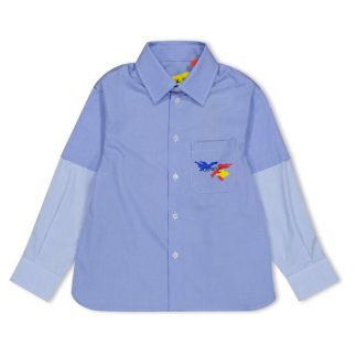 OFF WHITE Off Camou Shirt Jn34 Kids Light Blue 4010  for sale