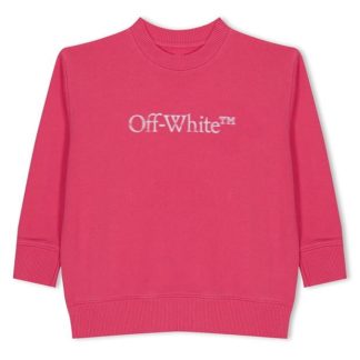 OFF WHITE Off Chest Logo Swt Jn34 Kids Fuschia 3201  for sale