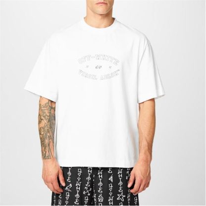 OFF WHITE Off College Tee Sn44 Men White/Black  for sale