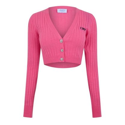 OFF WHITE Off Crop Cardi Ld44 Women Pink  for sale