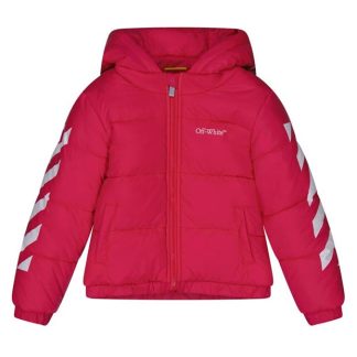 OFF WHITE Off Diag Slv Puffer In34 Kids Fuschia 3201  for sale