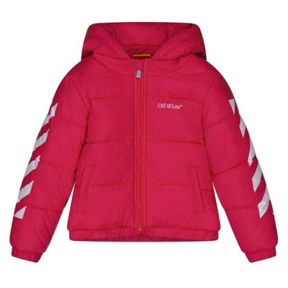 OFF WHITE Off Diag Slv Puffer In34 Kids Fuschia 3201  for sale