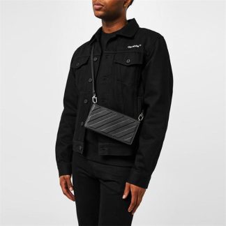 OFF WHITE Off Diag Small Sn34 Unisex Black  for sale