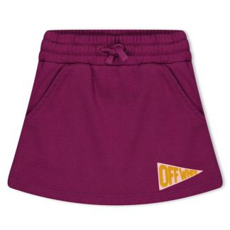 OFF WHITE Off Flag Lgo Skirt Jn34 Kids Burgundy 2816  for sale