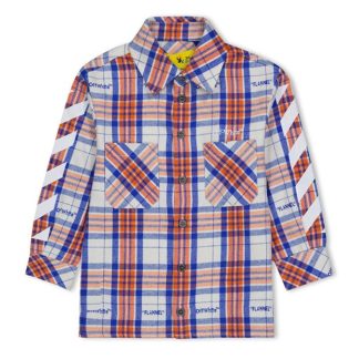 OFF WHITE Off Flannel Shirt Jn34 Kids Wht/Red 0301  for sale