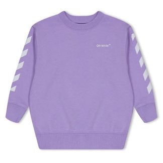 OFF WHITE Off Helvetica Crew Jn32 Kids Lilac/Wht 3601  for sale