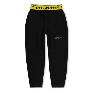 OFF WHITE Off Industrial Jog Jn34 Kids Closed Hem Jersey Jogging Bottoms Black Yel 1018 for sale