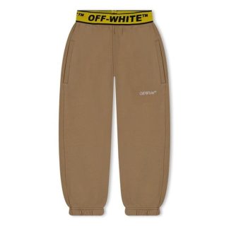 OFF WHITE Off Industrial Jog Jn34 Kids Closed Hem Jersey Jogging Bottoms Khaki Yel 6318 for sale