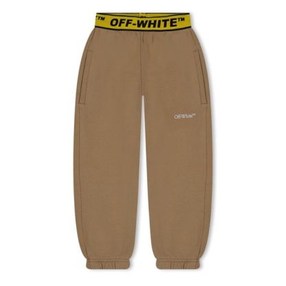 OFF WHITE Off Industrial Jog Jn34 Kids Closed Hem Jersey Jogging Bottoms Khaki Yel 6318 for sale