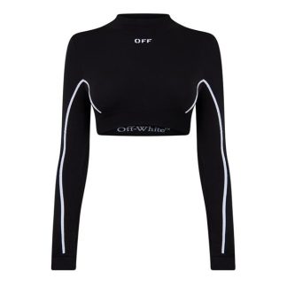 OFF WHITE Off LS Smls Crop Ld00 Women Black  for sale