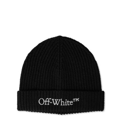 OFF WHITE Off Logo Beanie Sn44 Unisex Black  for sale