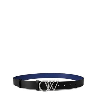 OFF WHITE Off OW Belt Sn34 Unisex Blac/Silver  for sale