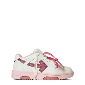 OFF WHITE Off Out Of Office Gl Jn34 Kids Low Trainers Wht/Pink 0130 for sale