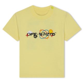 OFF WHITE Off Planet Tee In32 Kids Yell/Blk 1810  for sale