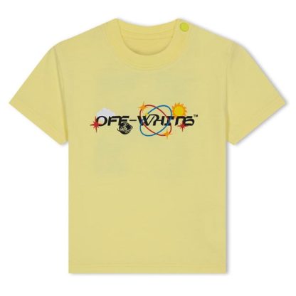 OFF WHITE Off Planet Tee In32 Kids Yell/Blk 1810  for sale