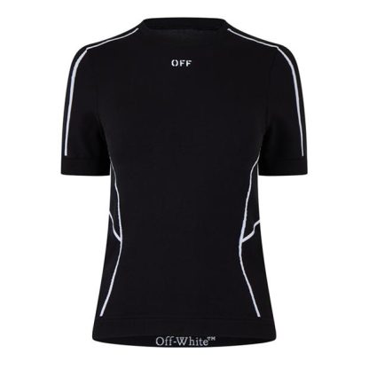 OFF WHITE Off Seamless T-Shirt Ld00 Women Black 1001  for sale