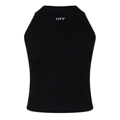 OFF WHITE Off Stmp Rb Tank Ld00 Women Black  for sale