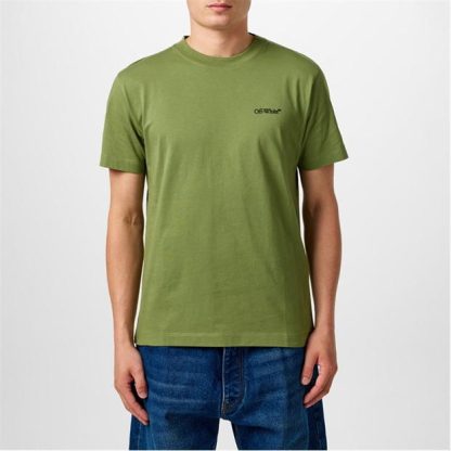 OFF WHITE Off Wind Arr S/S Tee Sn44 Men Regular Fit T-Shirts Four Leaf Clove for sale