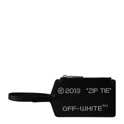 OFF WHITE Off ZipTie Cardhldr Sn34 Unisex Black  for sale