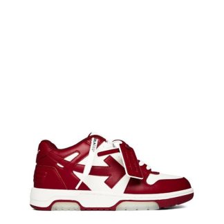 OFF WHITE Out Of Office Classic Trainers Men Low Trainers White/Burgundy for sale