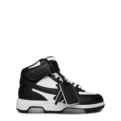 OFF WHITE Out Of Office Mid Top Women High Tops White Blk 0110 for sale