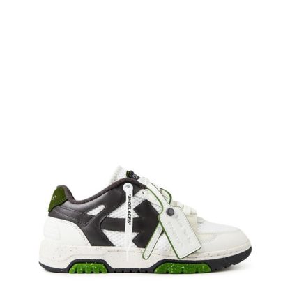 OFF WHITE Out Of Office Slim Men Low Trainers White/Gry/Grn for sale