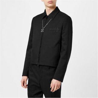 OFF WHITE Pap Drill Zipped Jacket Men Black 1000  for sale