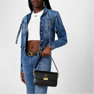 OFF WHITE Plain Binder M Shoulder Bag Women Shoulder Bags Black 1000 for sale