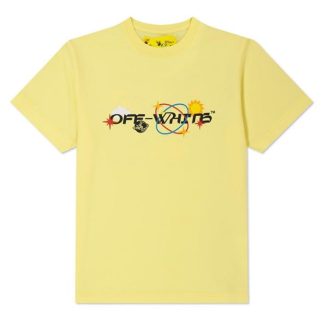 OFF WHITE Planet Tee Junior Boys Kids Yel Blk 1810  for sale