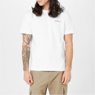 OFF WHITE Scratch Arrow T-Shirt Men Regular Fit T-Shirts White for sale