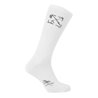 OFF WHITE Scribble Arrow Socks Men Wht/Blk 0110  for sale