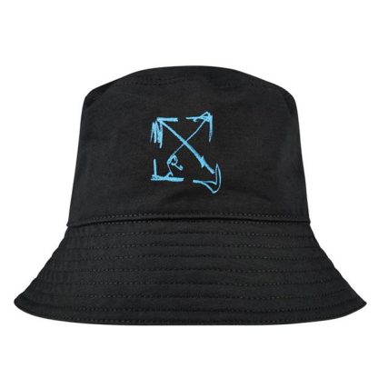 OFF WHITE Scribble Bucket Hat Men Blk/Blu 1071  for sale