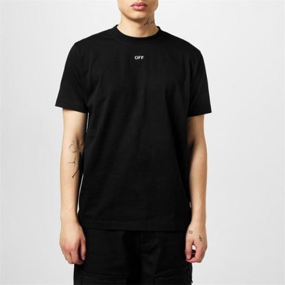 OFF WHITE Stamp Skate Tee Men Regular Fit T-Shirts Black White for sale