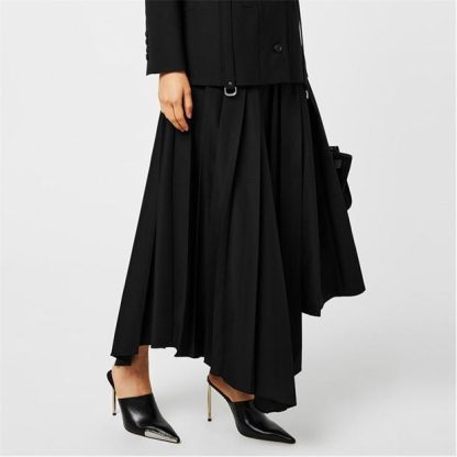 OFF WHITE Tech Drill Pleated Skirt Women Black 1000  for sale