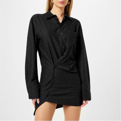 OFF WHITE Twisted Shirt Dress Women Black 1010  for sale