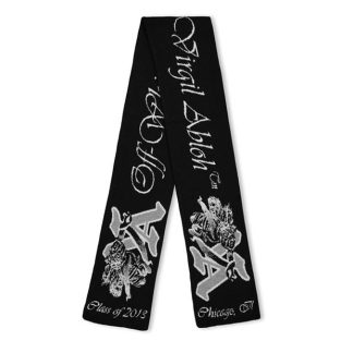 OFF WHITE Va Scarf Unisex Scarves Black/Grey for sale