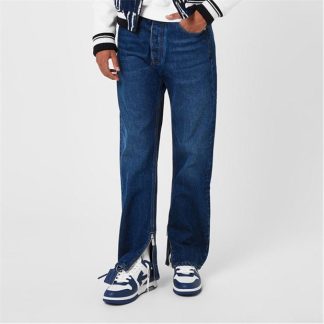 OFF WHITE Zip Skate Jeans Men Blue  for sale