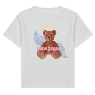 PALM ANGELS Angel Bear T-Shirt Juniors Kids Regular Fit T-Shirts White 20360 for sale