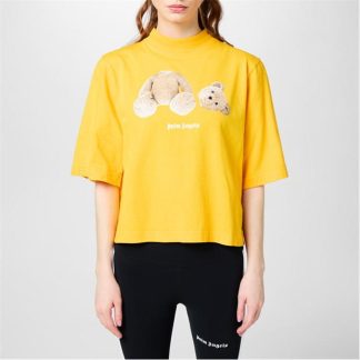 PALM ANGELS Bear Crop T Shirt Women Yllw 1660  for sale