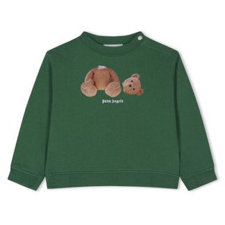 PALM ANGELS Bear Sweatshirt Infants Kids Green 5560  for sale