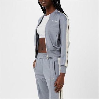 PALM ANGELS Bomber Track Jacket Women Grey 0803  for sale