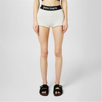 PALM ANGELS BouclÉ Logo Shorts Women Ofwht/Blk 0310  for sale