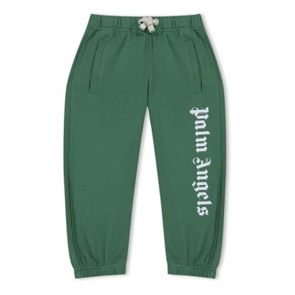 PALM ANGELS Boy'S Logo Jogging Bottoms Kids Closed Hem Jersey Jogging Bottoms Green 5501 for sale