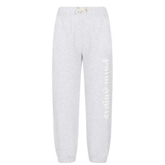 PALM ANGELS Boy'S Logo Jogging Bottoms Kids Closed Hem Jersey Jogging Bottoms Grey 0801 for sale