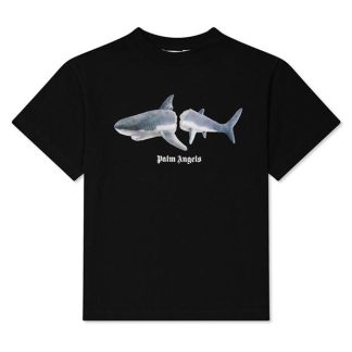 PALM ANGELS Boy'S Shark T Shirt Kids Regular Fit T-Shirts Blk Medi 1006 for sale