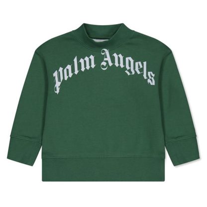 PALM ANGELS Children'S Classic Sweatshirt Kids Crew Sweaters Green 5501 for sale