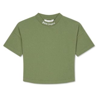 PALM ANGELS Children'S Classic T Shirt Kids Regular Fit T-Shirts Military 5601 for sale