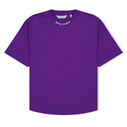 PALM ANGELS Children'S Classic T Shirt Kids Regular Fit T-Shirts Purple 3701 for sale