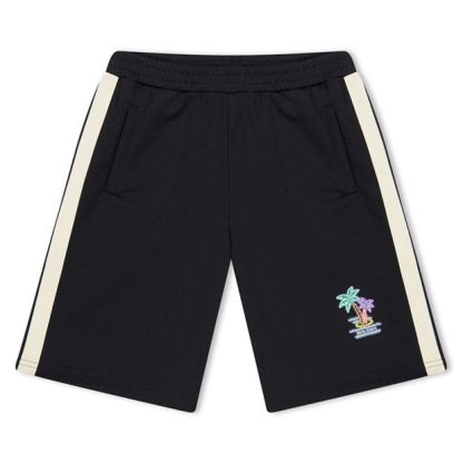 PALM ANGELS Children'S Logo Shorts Kids Jersey Shorts Blk/Mint 1051 for sale